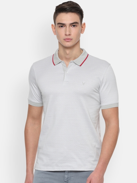 

Allen Solly Men Grey Solid Polo Collar T-shirt