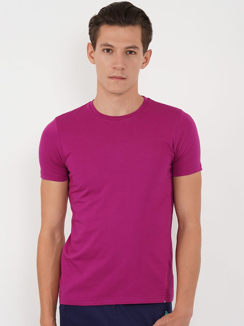 

Sweet Dreams Men Purple Solid Lounge Tshirt 8907668791276