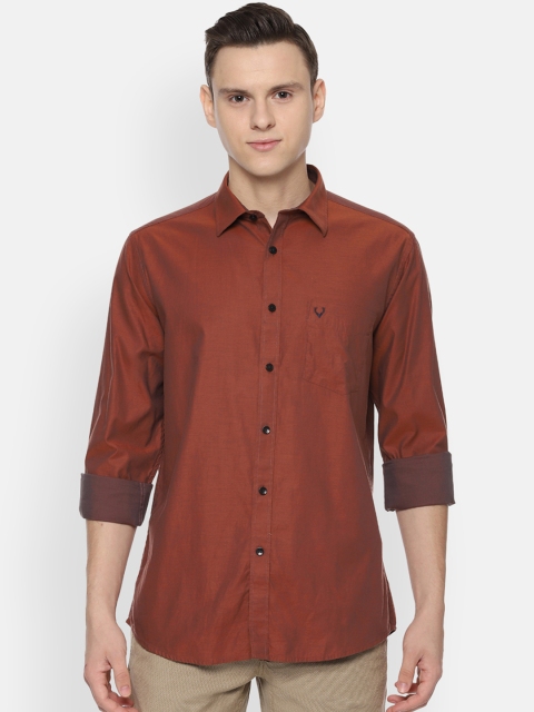 

Allen Solly Men Brown Slim Fit Solid Casual Shirt