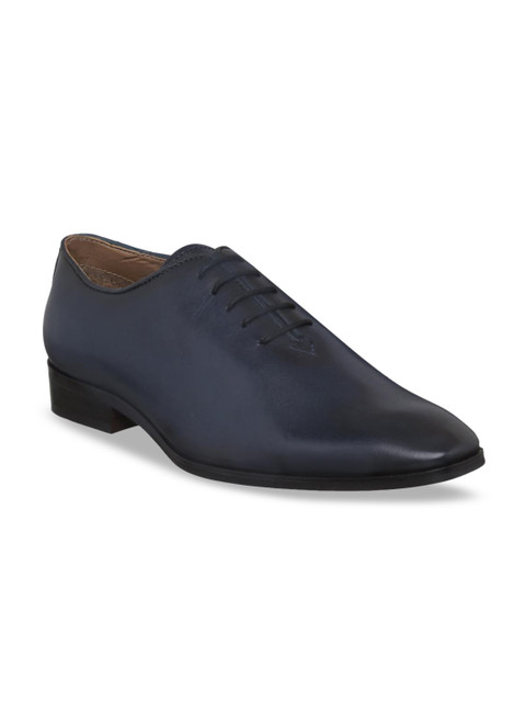 

Aditi Wasan Men Blue Solid Leather Oxfords