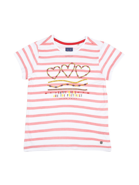 

Allen Solly Junior Girls White Printed Round Neck T-shirt