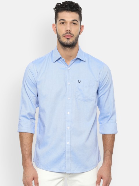 

Allen Solly Men Blue Slim Fit Solid Casual Shirt