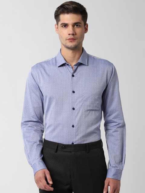 

Peter England Men Blue Slim Fit Printed Formal Shirt