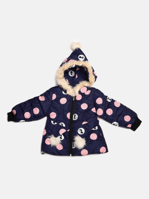

The Sandbox Clothing Co. Girls Navy Blue Printed Windcheater Jacket