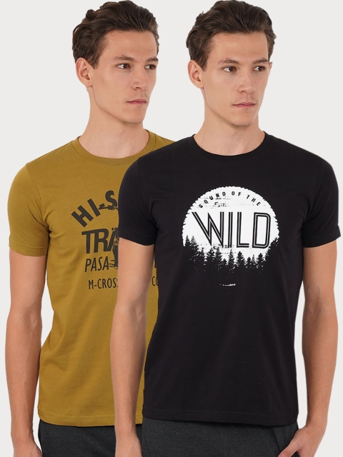 

Sweet Dreams Men Pack of 2 Printed Lounge Tshirts 8907668584816, Yellow