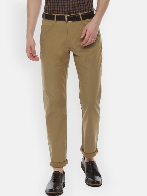 

Allen Solly Men Khaki Regular Fit Self Design Regular Trousers