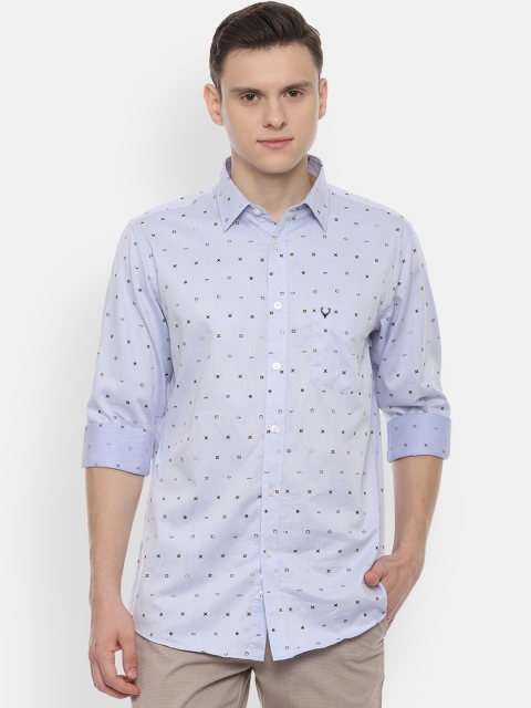 

Allen Solly Men Blue Slim Fit Printed Casual Shirt