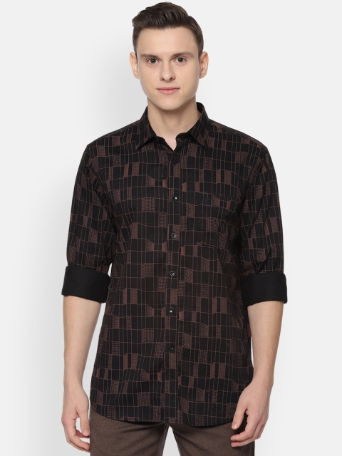 

Allen Solly Men Black Slim Fit Checked Casual Shirt