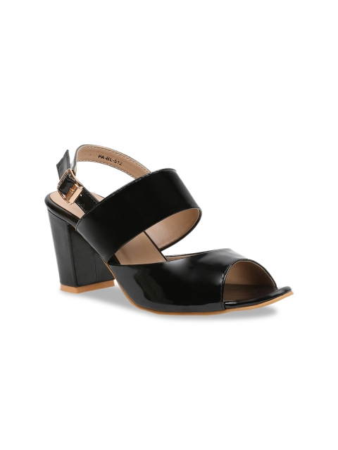 

pelle albero Women Black Solid Peep Toes
