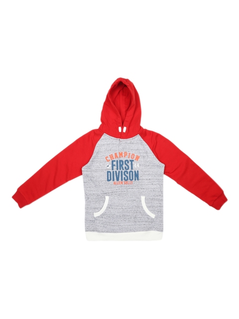 

Allen Solly Junior Boys Grey & Red Printed Hooded Sweatshirt