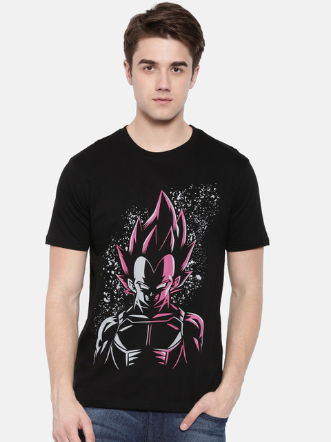 

Bushirt Men Black Printed Round Neck T-shirt