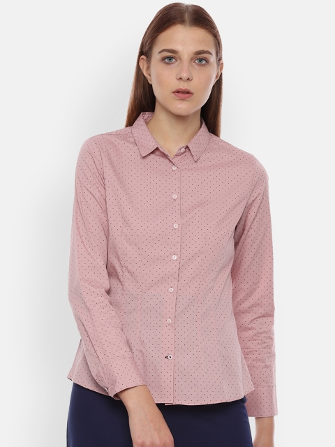 

Van Heusen Woman Pink Regular Fit Printed Casual Shirt
