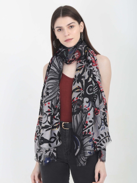

FabSeasons Woman Black & Grey Printed Scarf