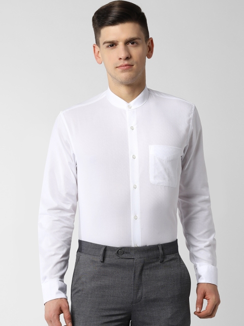 

Peter England Men White Regular Fit Self Design Formal Shirt