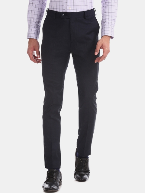 

Arrow Men Blue Tapered Fit Solid Formal Trousers