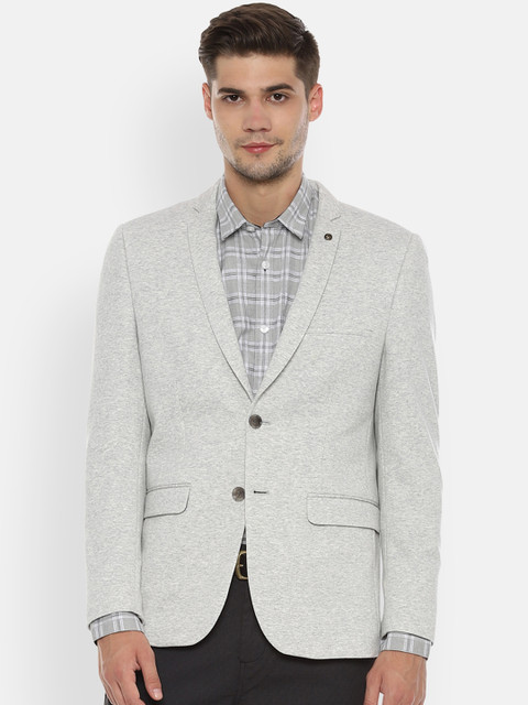 

Allen Solly Men Grey Solid Slim Fit Single-Breasted Blazer