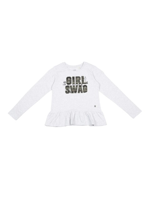 

Allen Solly Junior Girls Grey Printed Top