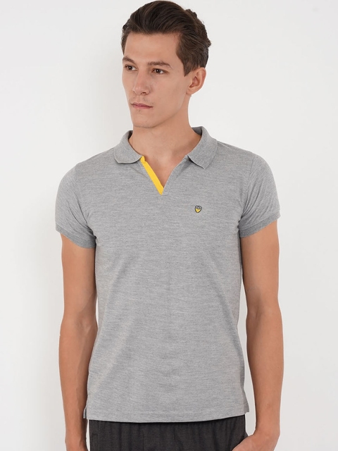 

Sweet Dreams Men Grey Melange Solid T-shirt