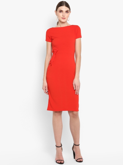 

TRENDY DIVVA Women Solid Red Sheath Dress