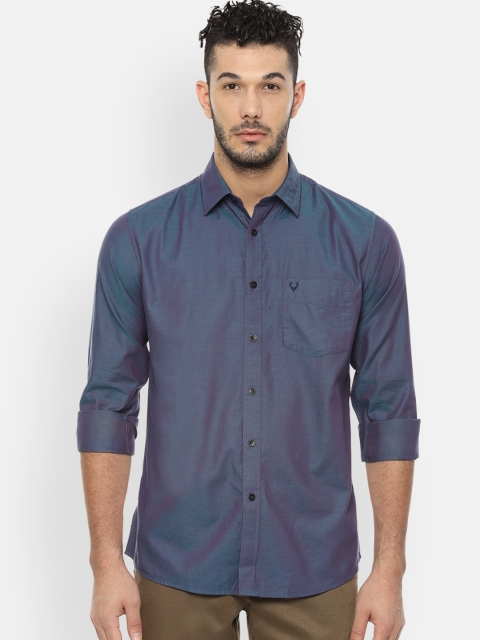 

Allen Solly Men Blue Slim Fit Solid Casual Shirt