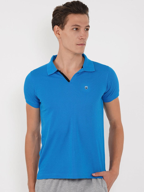 

Sweet Dreams Men Blue Solid T-shirt