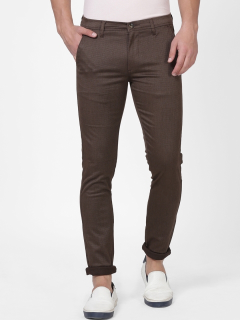 

NO NEXT Men Brown Smart Slim Fit Solid Regular Trousers