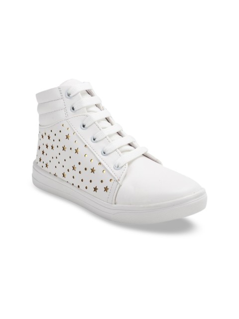 

ZAPATOZ Women White Mid-Top Sneakers