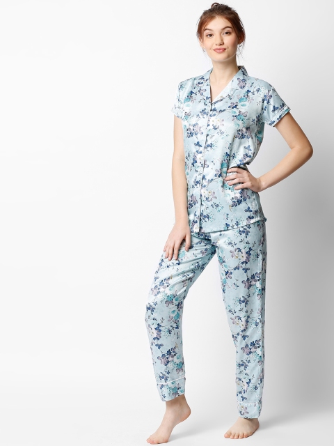 

I like me Women Blue Printed Night suit ILM-FO-9115