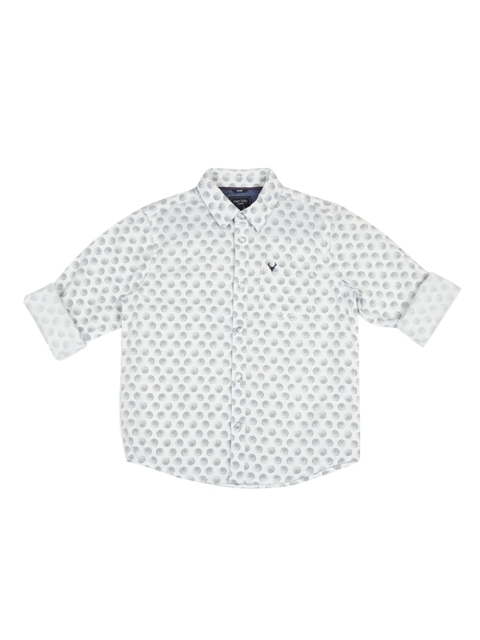 

Allen Solly Junior Boys White Regular Fit Printed Casual Shirt
