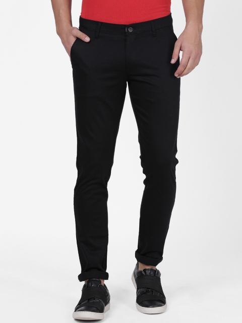

NO NEXT Men Black Smart Slim Fit Solid Chinos