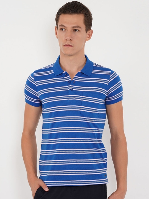 Sweet Dreams Men Blue & White Striped T-shirt