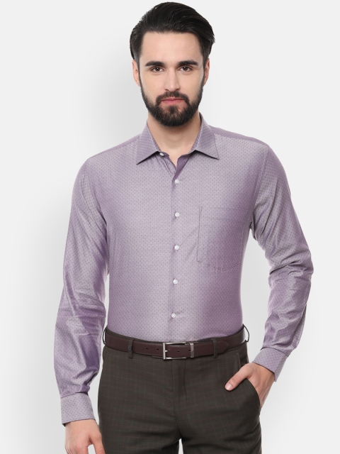 

Van Heusen Men Purple Slim Fit Self Design Formal Shirt