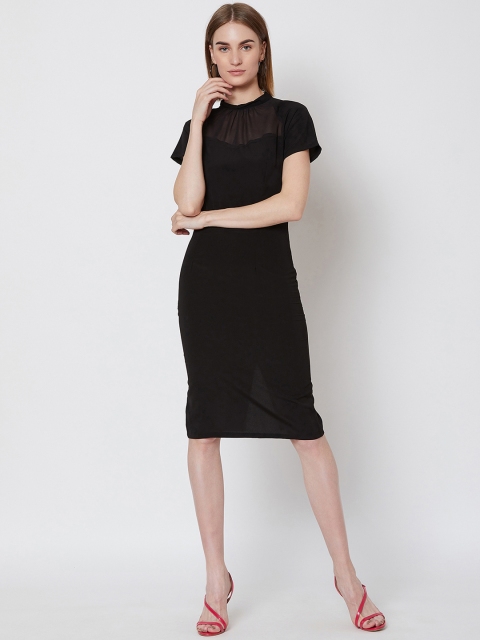 

Nun Women Black Solid Sheath Dress