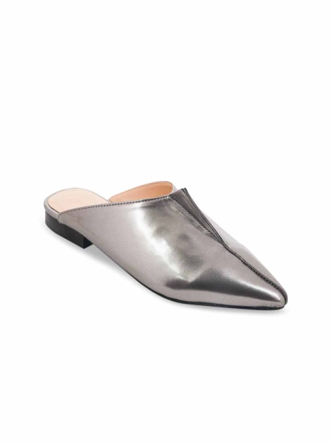 

London Rag Women Grey Solid Mules