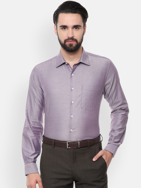 

Van Heusen Men Purple Slim Fit Self Design Formal Shirt