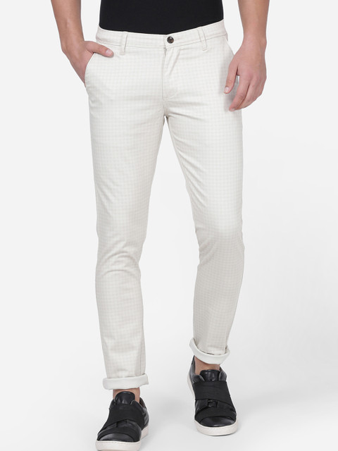

NO NEXT Men Beige Smart Slim Fit Solid Regular Trousers