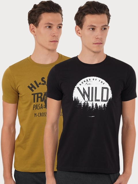

Sweet Dreams Men Pack of 2 Printed Lounge Tshirts 8907668584823, Yellow