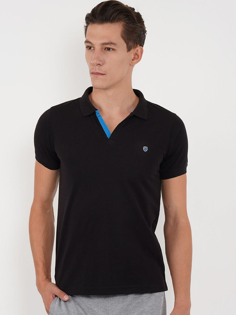 

Sweet Dreams Men Black Solid Lounge Tshirt 8907668581853