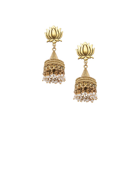 

DIVA WALK Gold-Plated Handcrafted Contemporary Jhumkas