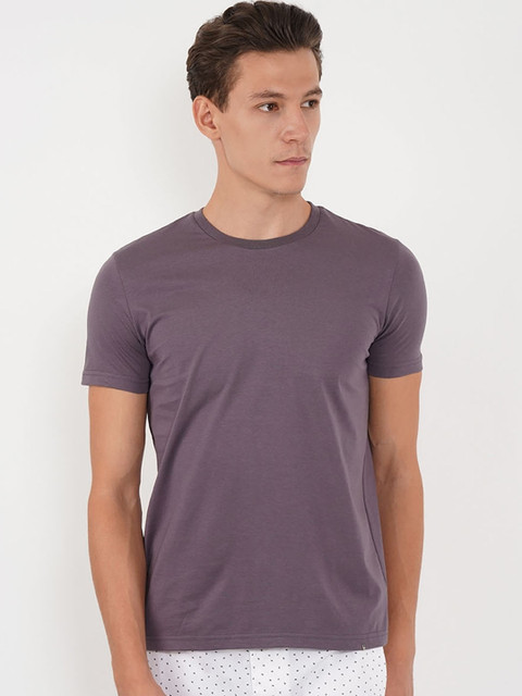 

Sweet Dreams Men Grey Solid Lounge Tshirt 8907668790590