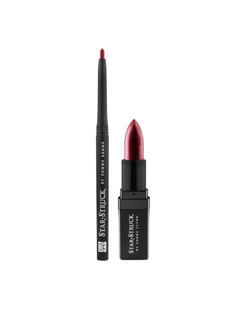 

STAR STRUCK BY SUNNY LEONE Women Midnight Twinkle Lip Kit, Red