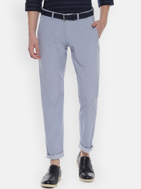 

Allen Solly Sport Men Blue Slim Fit Self Design Regular Trousers