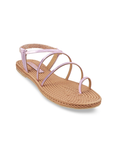 

WALKWAY Women Pink Solid One Toe Flats