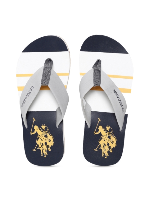 

U.S. Polo Assn. Men Grey Solid Thong Flip-Flops