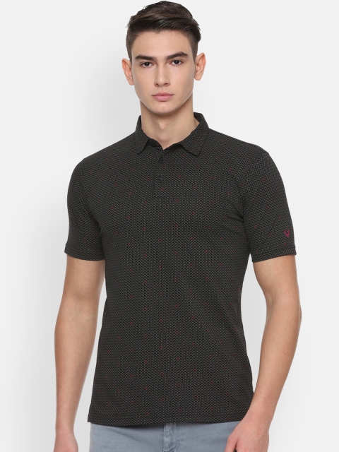 

Allen Solly Men Black Printed Polo Collar T-shirt