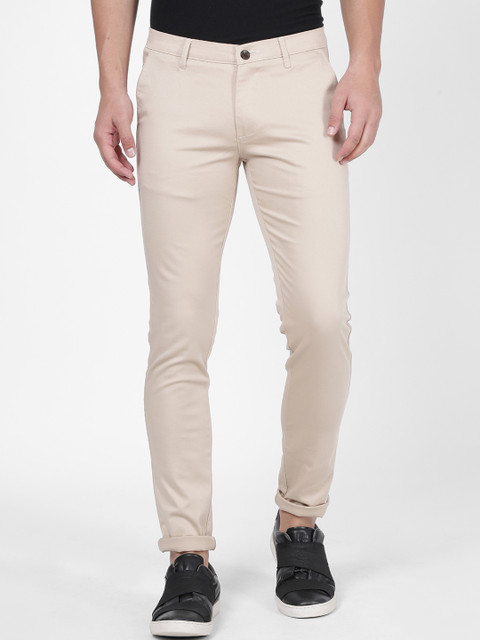 

NO NEXT Men Beige Smart Slim Fit Solid Regular Trousers