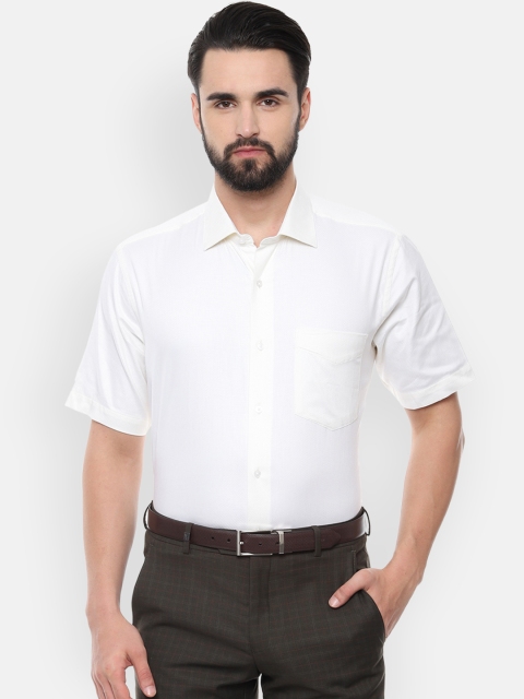 

Van Heusen Men White Regular Fit Self Design Formal Shirt