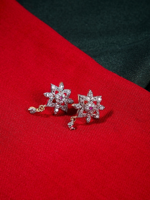 

ZeroKaata Gold-Plated Floral Drop Earrings