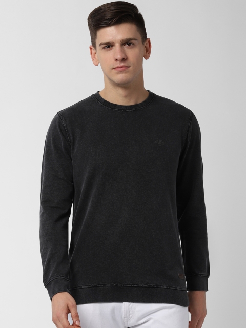 

Peter England Casuals Men Black Solid Sweatshirt