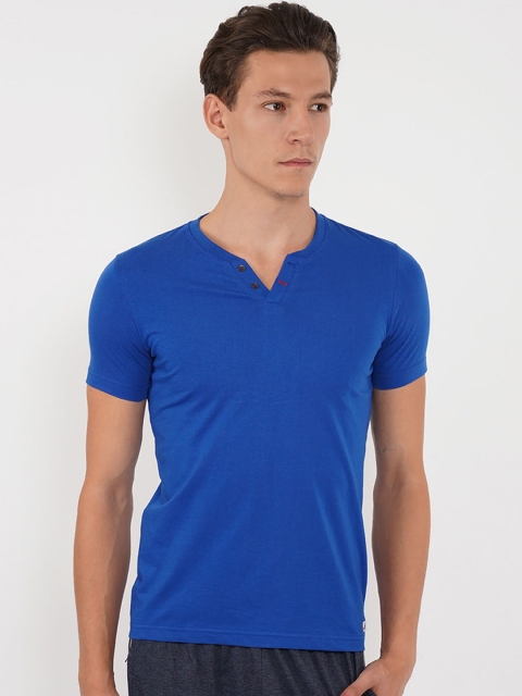 

Sweet Dreams Men Blue Solid Lounge Tshirt 8907668793072